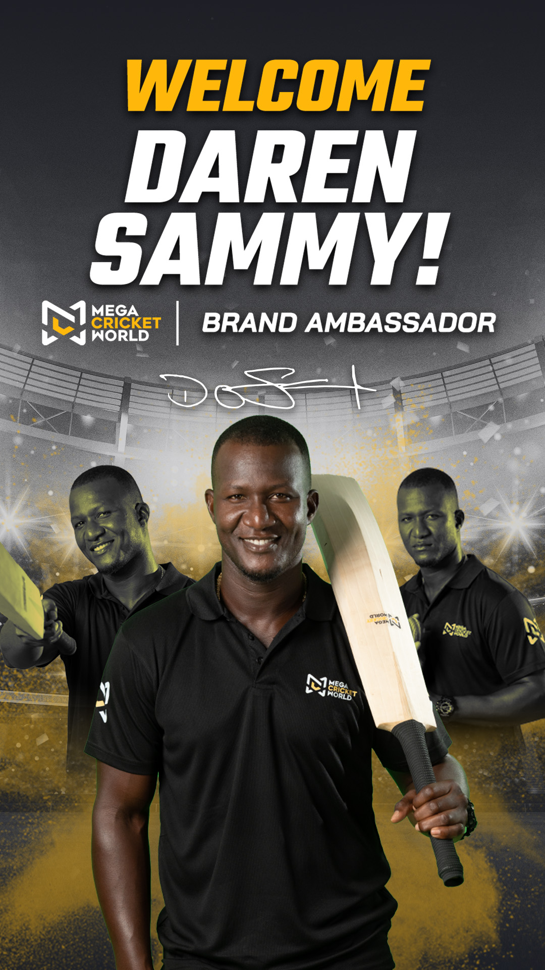 Daren Sammy announced as Mega Cricket World Brand Ambassador